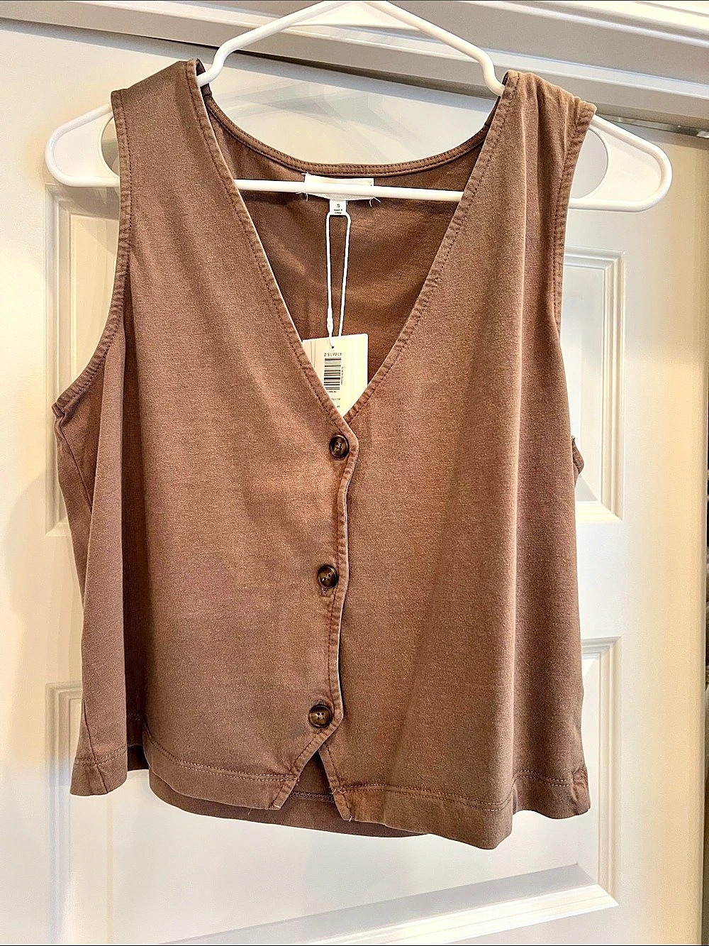 Z Supply Perfectly Imperfect Tank Brown Size Small NWT